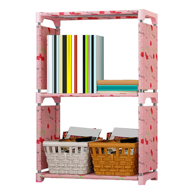 Contemporary Style Plastic Bookshelf Open Bookcase for Living Room