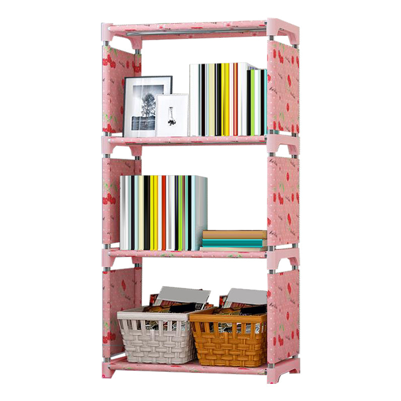 Contemporary Style Plastic Bookshelf Open Bookcase for Living Room