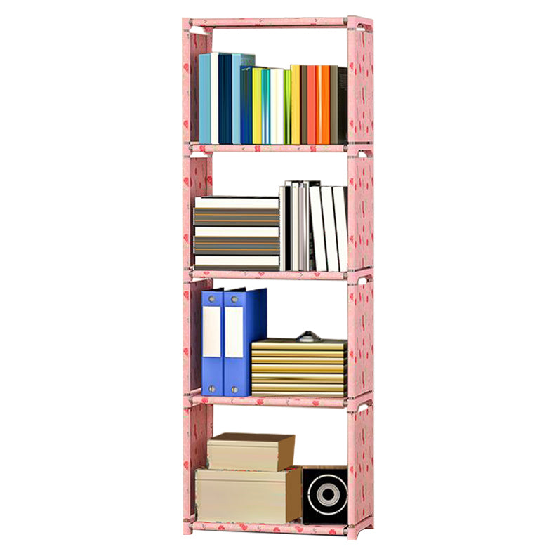 Contemporary Style Plastic Bookshelf Open Bookcase for Living Room