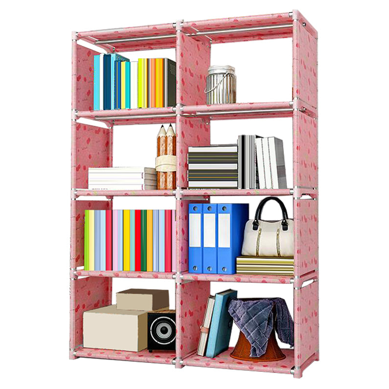 Contemporary Style Plastic Bookshelf Open Bookcase for Living Room