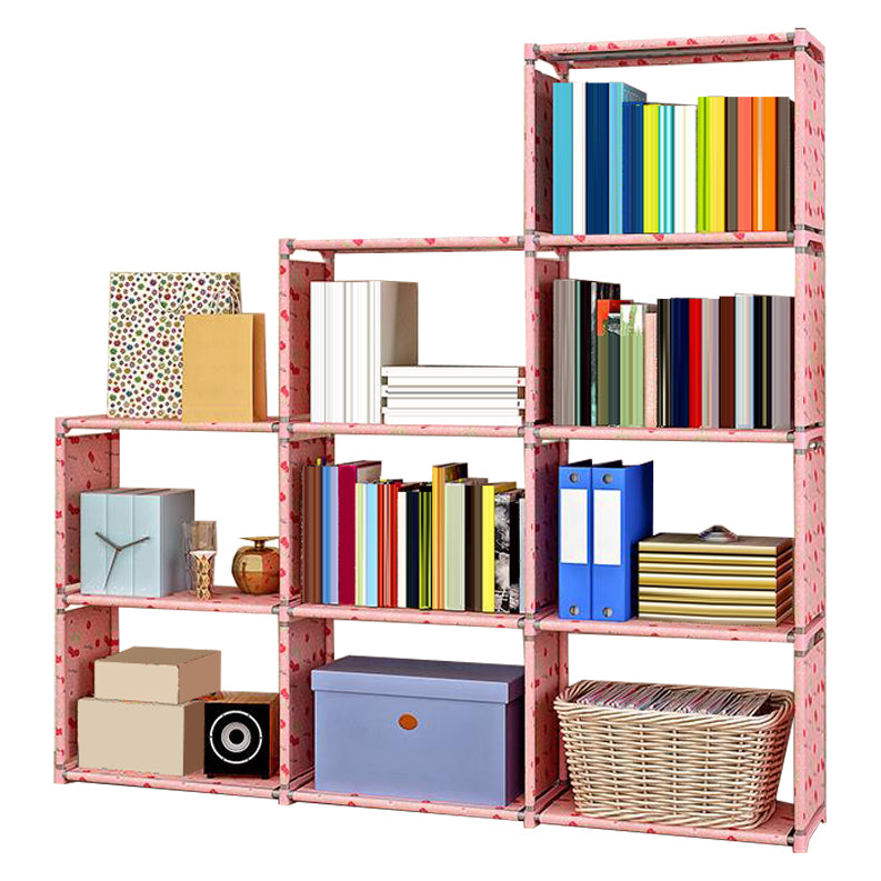 Contemporary Style Plastic Bookshelf Open Bookcase for Living Room