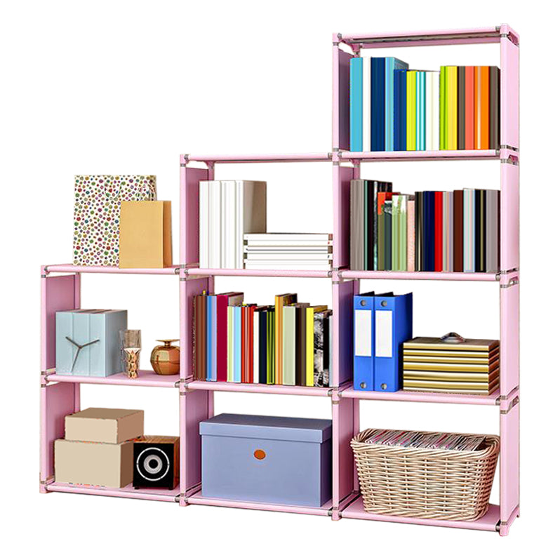 Contemporary Style Plastic Bookshelf Open Bookcase for Living Room