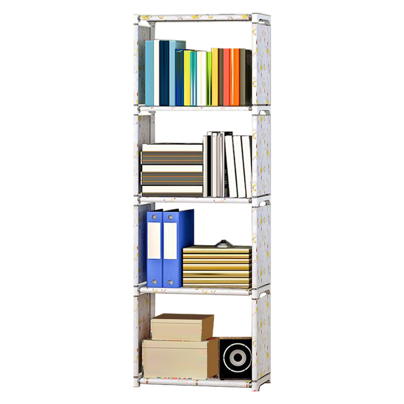 Contemporary Style Plastic Bookshelf Open Bookcase for Living Room