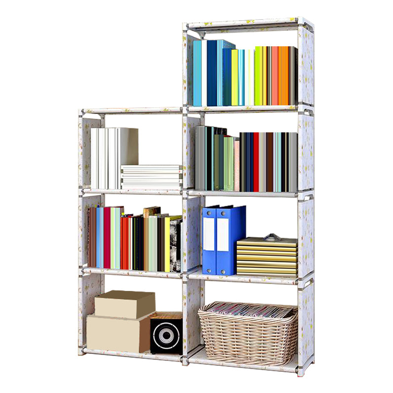 Contemporary Style Plastic Bookshelf Open Bookcase for Living Room