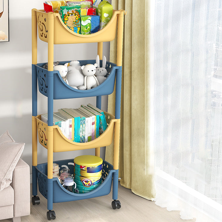 Modern Style Bookcase Etagere Open Back Plastic Bookshelf for Home