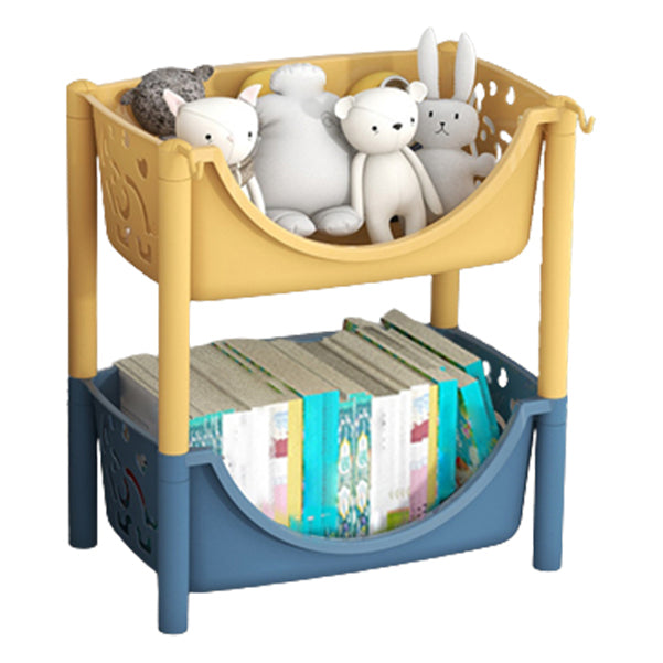 Modern Style Bookcase Etagere Open Back Plastic Bookshelf for Home