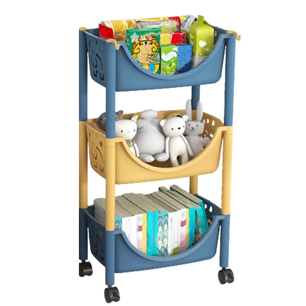 Modern Style Bookcase Etagere Open Back Plastic Bookshelf for Home