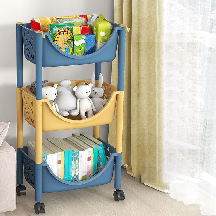 Modern Style Bookcase Etagere Open Back Plastic Bookshelf for Home