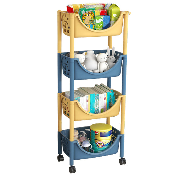 Modern Style Bookcase Etagere Open Back Plastic Bookshelf for Home