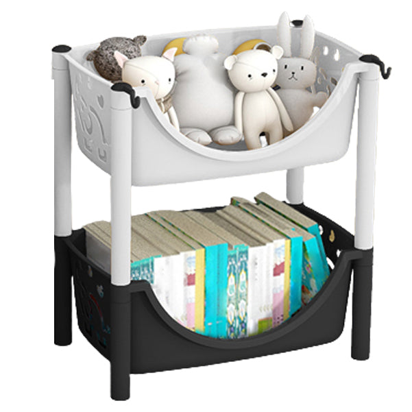 Modern Style Bookcase Etagere Open Back Plastic Bookshelf for Home