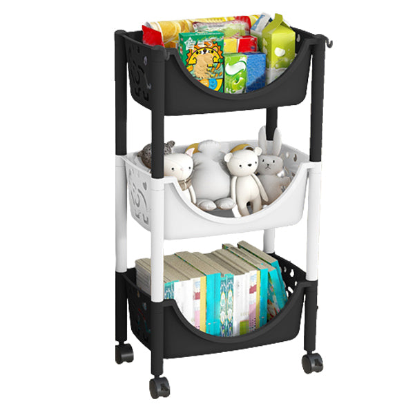 Modern Style Bookcase Etagere Open Back Plastic Bookshelf for Home