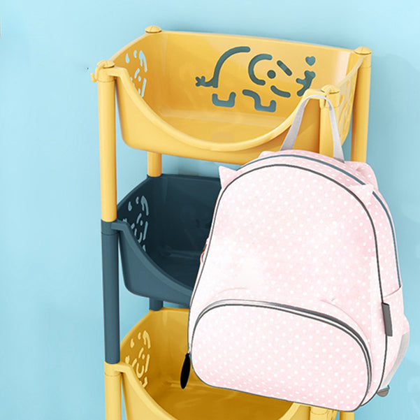 Modern Style Bookcase Etagere Open Back Plastic Bookshelf for Home