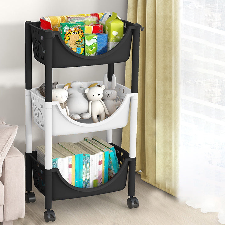 Modern Style Bookcase Etagere Open Back Plastic Bookshelf for Home