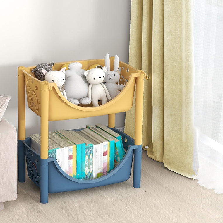 Modern Style Bookcase Etagere Open Back Plastic Bookshelf for Home