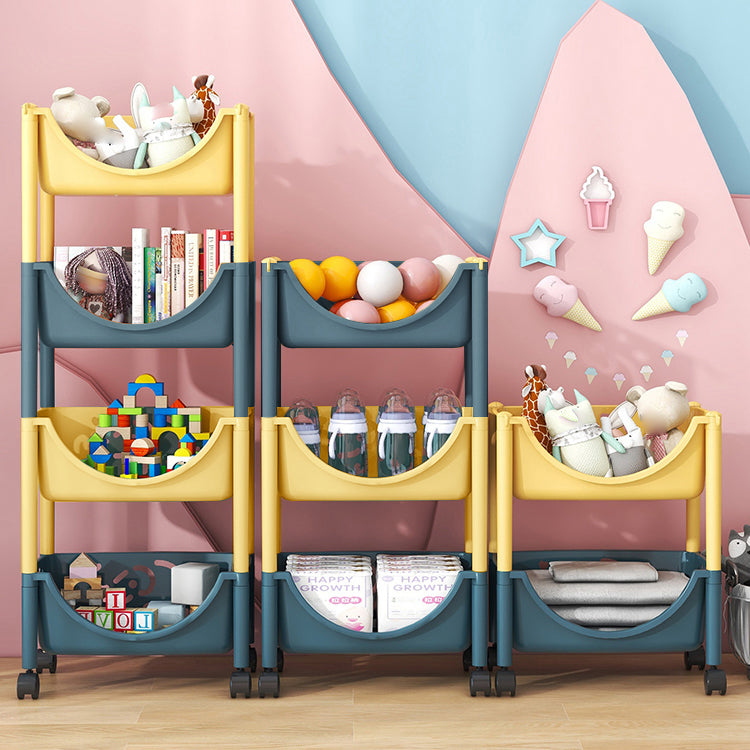 Modern Style Bookcase Etagere Open Back Plastic Bookshelf for Home