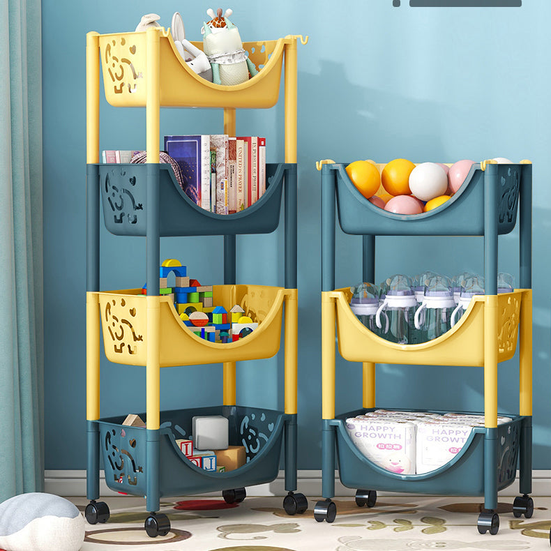 Modern Style Bookcase Etagere Open Back Plastic Bookshelf for Home