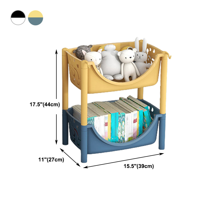 Modern Style Bookcase Etagere Open Back Plastic Bookshelf for Home