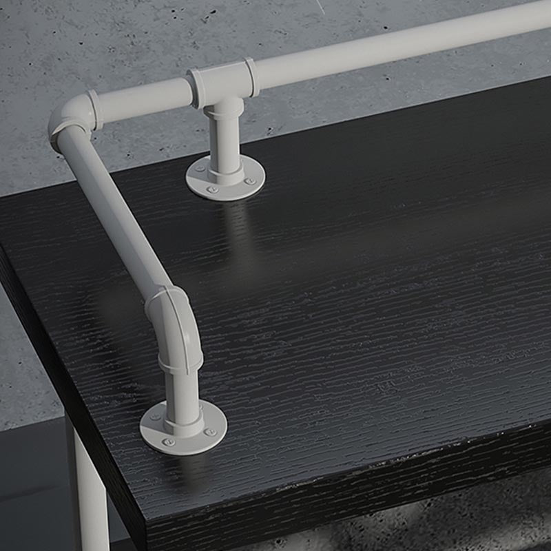 Industrial Rectangle Wood Bar Table 42-inch Height Water Pipe Pedestal Bistro Table