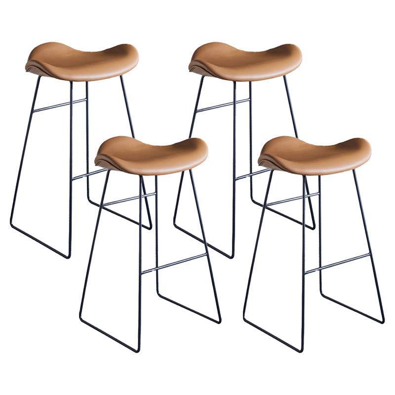 Modern Bar-stool PU Leather Counter Bar Stool with Metal Legs
