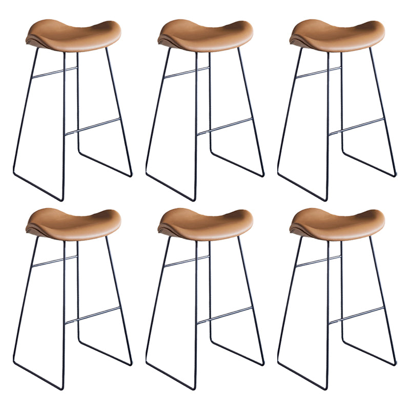 Modern Bar-stool PU Leather Counter Bar Stool with Metal Legs