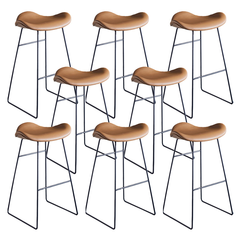 Modern Bar-stool PU Leather Counter Bar Stool with Metal Legs