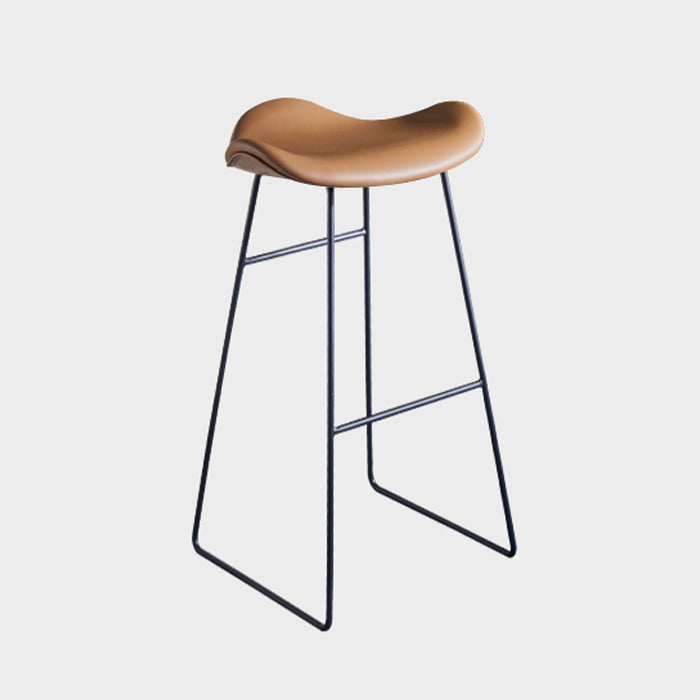 Modern Bar-stool PU Leather Counter Bar Stool with Metal Legs