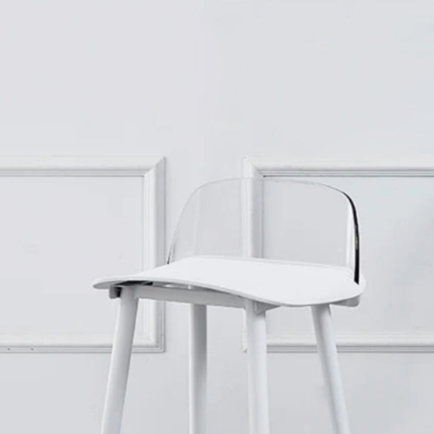Contemporary Bar-stool Plastic Counter Bar Stool with Plastic Legs