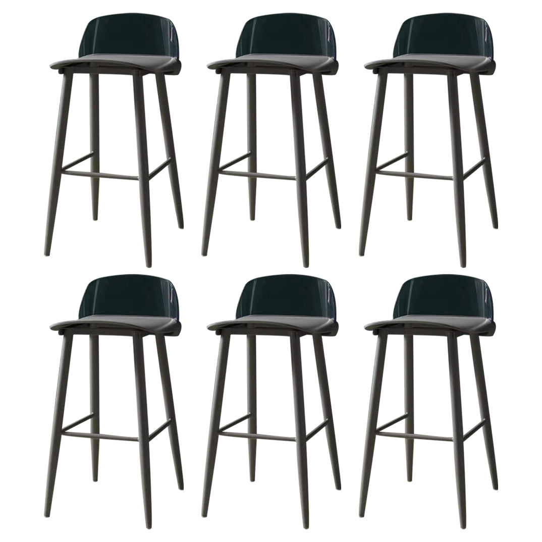 Contemporary Bar-stool Plastic Counter Bar Stool with Plastic Legs