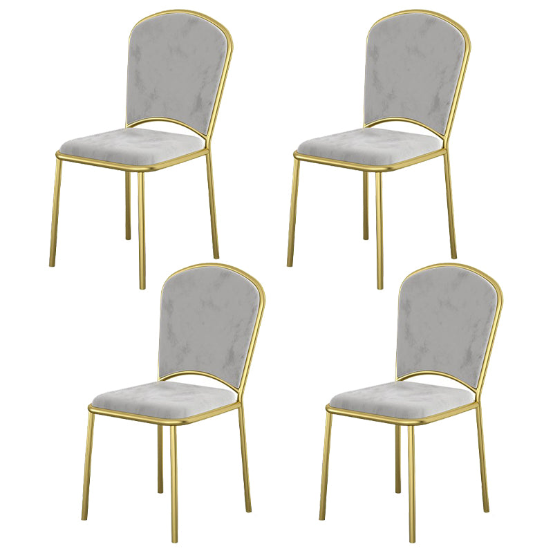 Glam Rectangle Dining Table Set 1/4/5/7 Pieces Dinette Set with White Sintered Stone Top