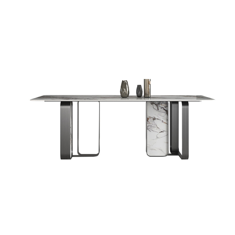 Designer Style Sintered Stone Top Dining Set Rectangle 1/3/4/5/6 Pieces Dining Table Set