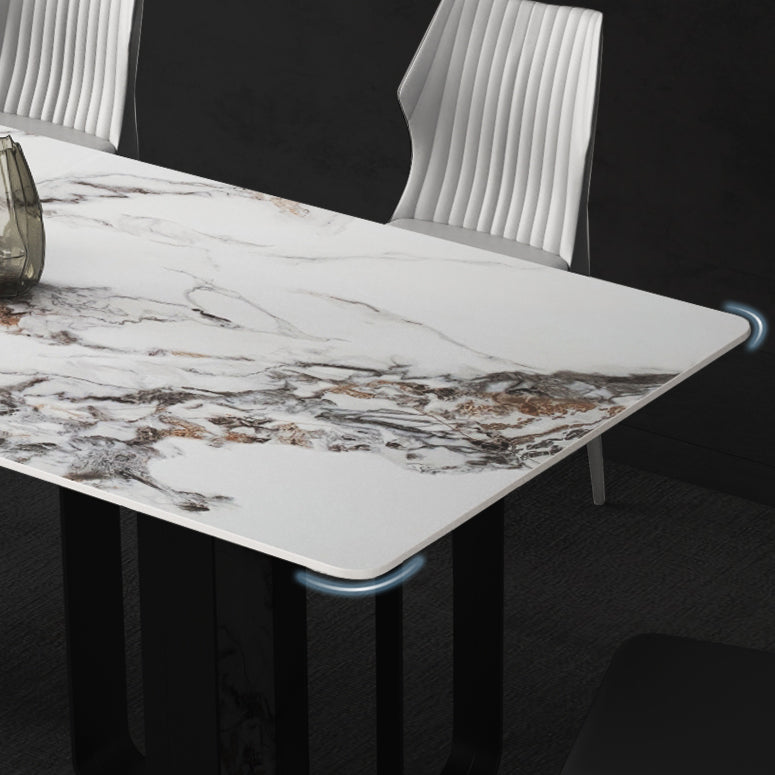 Designer Style Sintered Stone Top Dining Set Rectangle 1/3/4/5/6 Pieces Dining Table Set