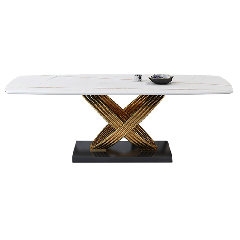 Luxury Sintered Stone Top Dining Set Rectangle 1/4/5/6 Pieces Dinette Table Set