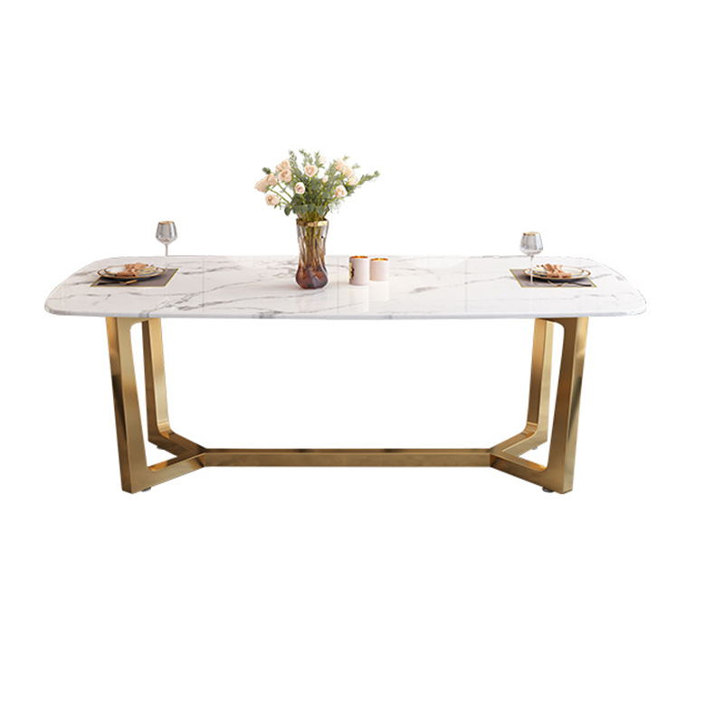 Modern Marble Top Dining Set Rectangle 1/2/5/6/7 Pieces Dining Room Table Set