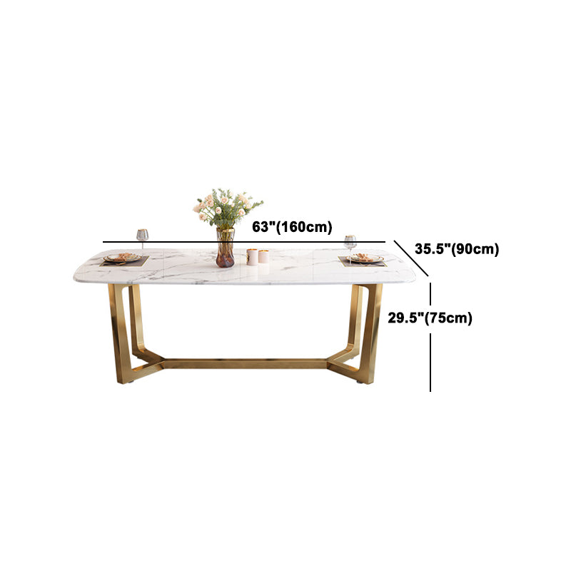 Modern Marble Top Dining Set Rectangle 1/2/5/6/7 Pieces Dining Room Table Set