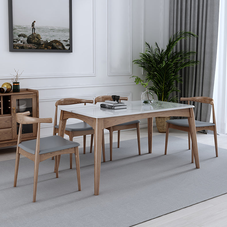 Midcentury Style Dining Room Collection Marble 4 Legs Dining Site Table