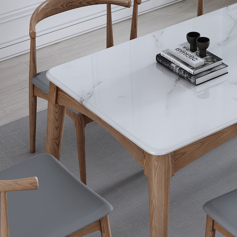 Midcentury Style Dining Room Collection Marble 4 Legs Dining Site Table