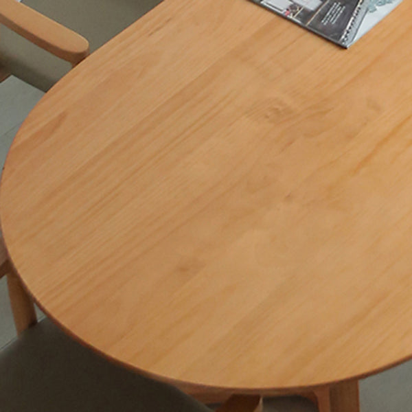Solid Wood Dining Table Contemporary Oval Dinner Table for Home Kitchen Dinner