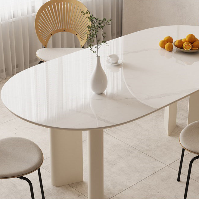 Oval Dining Table Contemporary Dinner Table for Home Kitchen