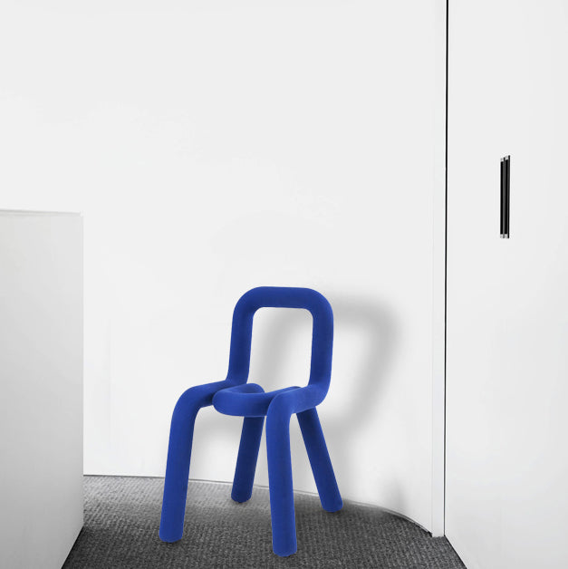 Contemporary Style Open Back Chair Velvet Dining Side Chair for Indoor