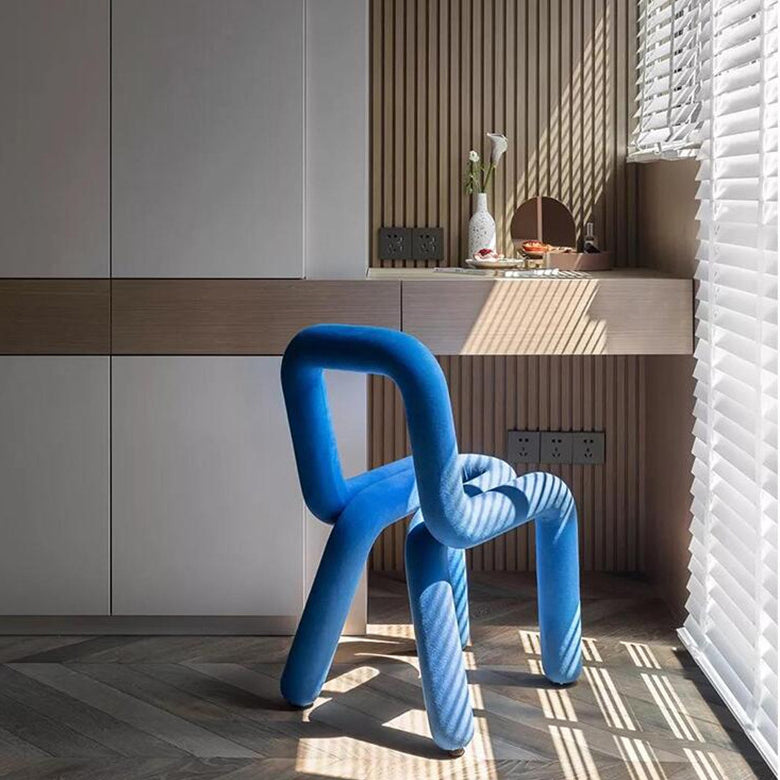 Contemporary Style Open Back Chair Velvet Dining Side Chair for Indoor