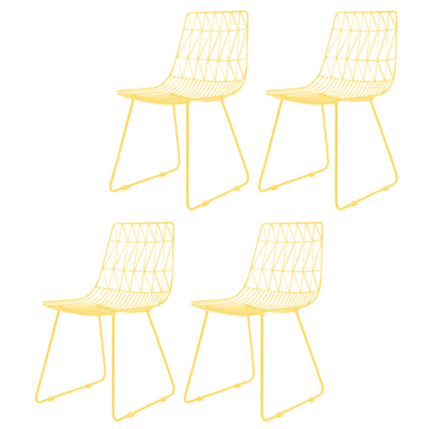 Contemporary Style Cross Back Chair Metal Dining Chair for Indoor