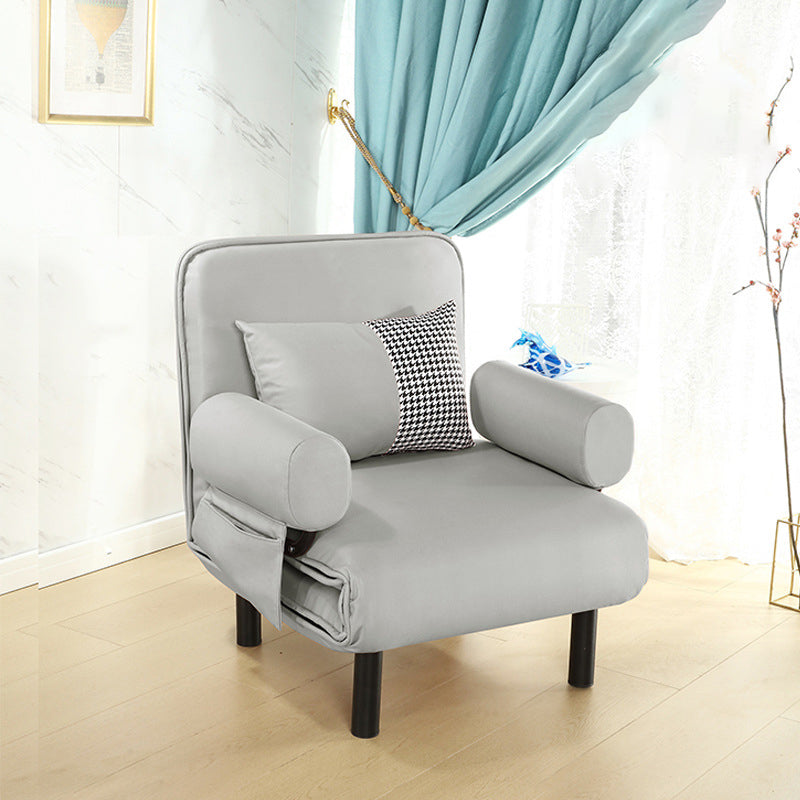 Modern Faux Leather Sofa 28.34" D x 32.28" H Recessed Arm Sofa