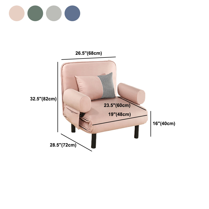 Modern Faux Leather Sofa 28.34" D x 32.28" H Recessed Arm Sofa