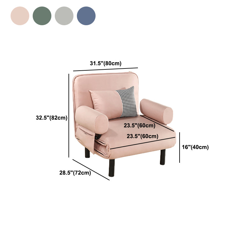 Modern Faux Leather Sofa 28.34" D x 32.28" H Recessed Arm Sofa