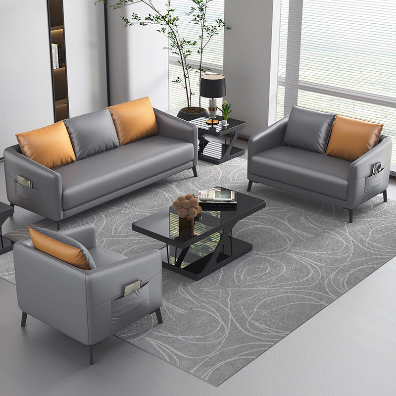 Modern Tuxedo Arm Sofa 27.55" D x24.80" H Sofa for Living Room