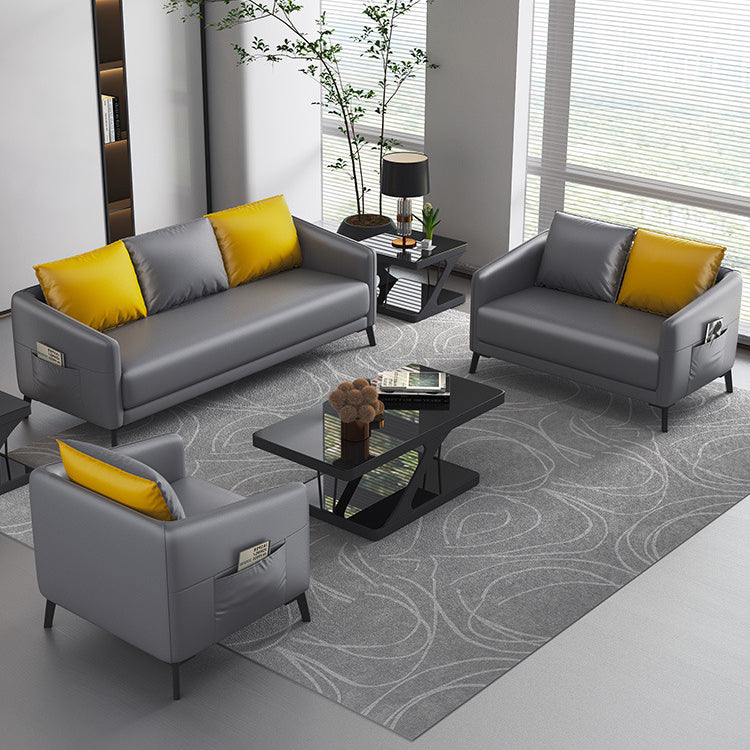Modern Tuxedo Arm Sofa 27.55" D x24.80" H Sofa for Living Room
