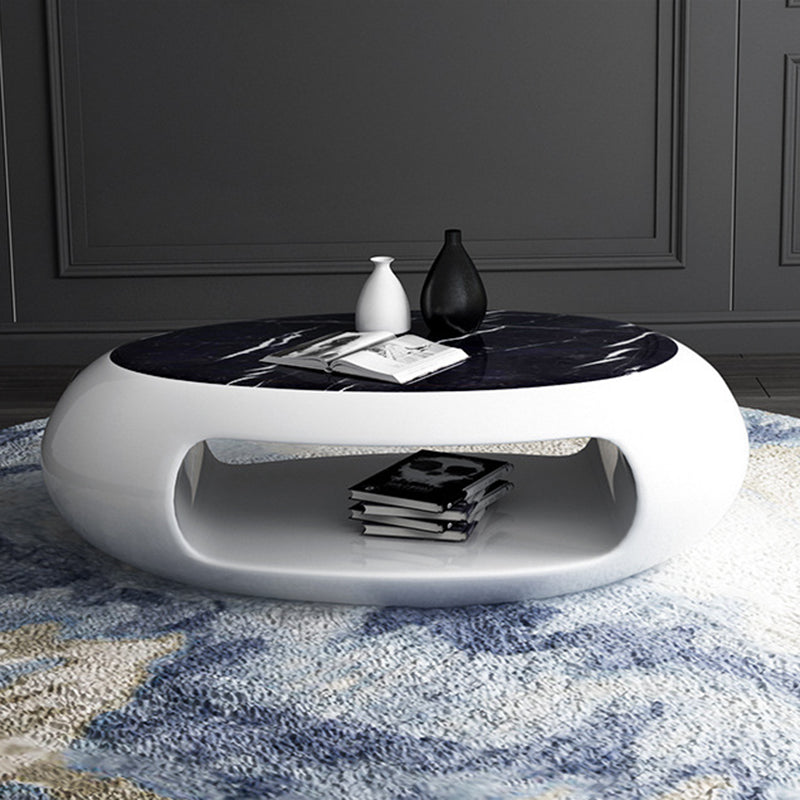 Contemporary Oval Cocktail Table 1 Single Stain-Resistant Coffee Table