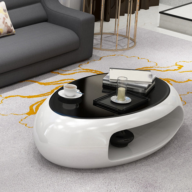 Contemporary Oval Cocktail Table 1 Single Stain-Resistant Coffee Table