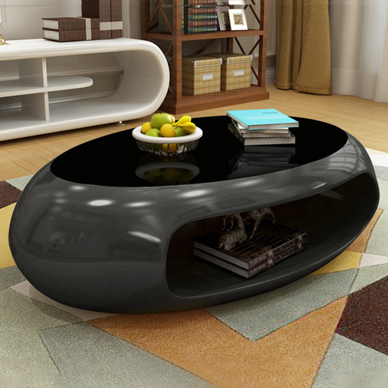 Contemporary Oval Cocktail Table 1 Single Stain-Resistant Coffee Table
