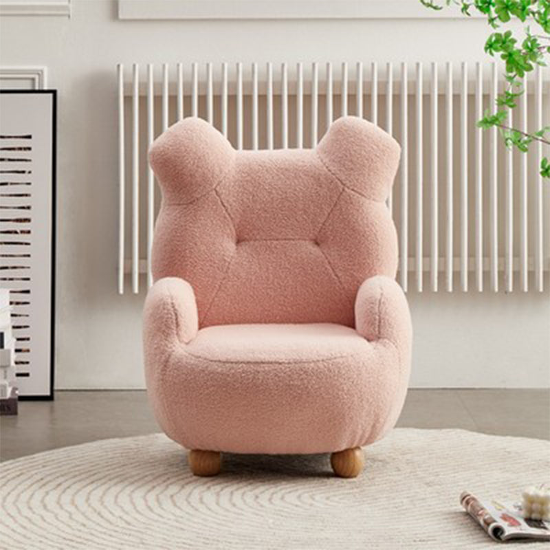 Wool Blend Arm Chair Basic Four Leg Accent Armchair for Living Room, Bedroom